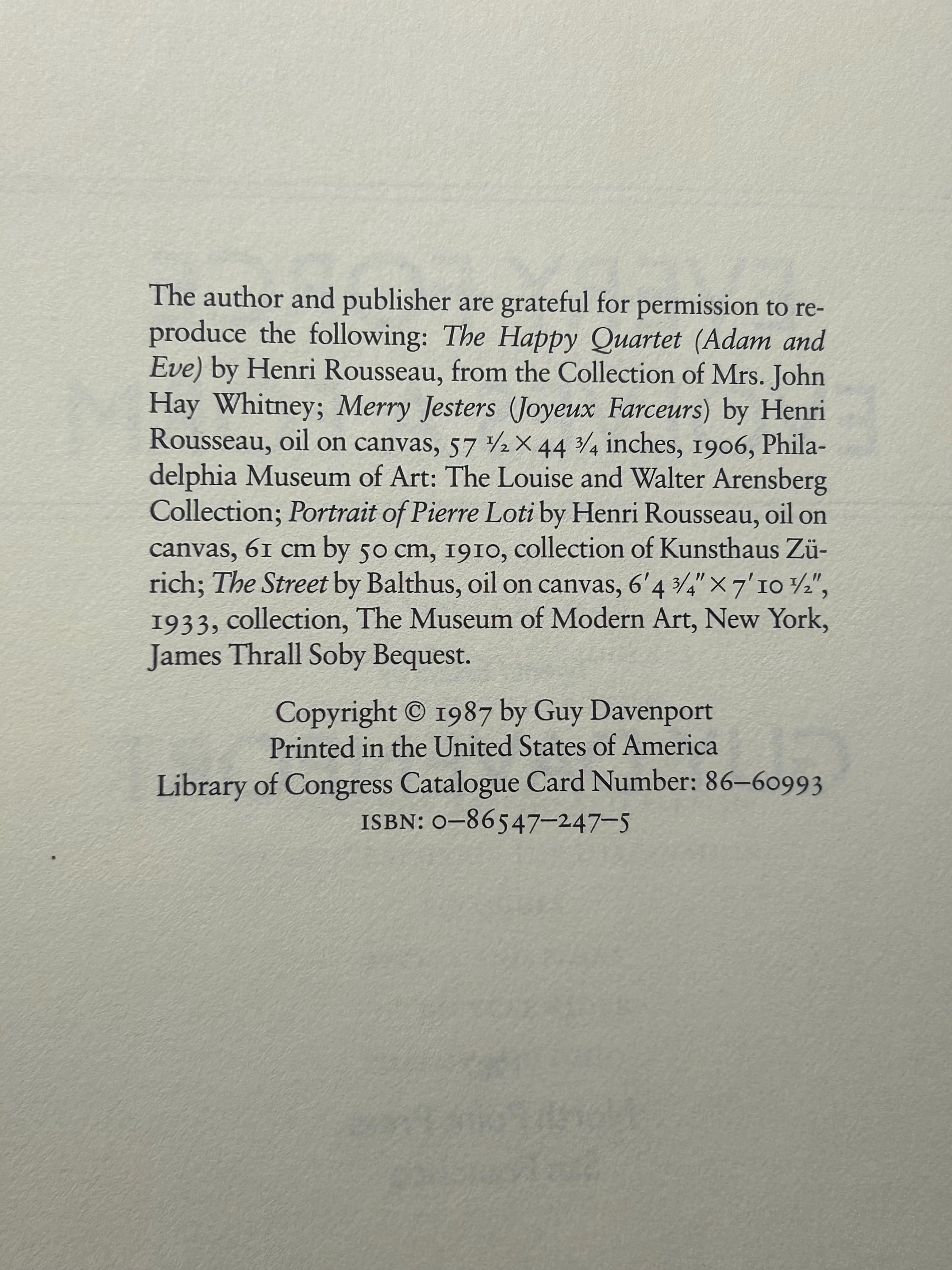 Every Force Evolves a Form by Guy Davenport 20 Essays Vintage