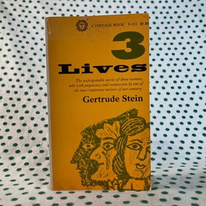 3 Lives by Gertrude Stein vintage paperback