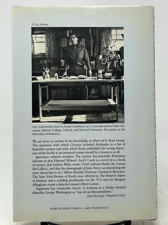 Every Force Evolves a Form by Guy Davenport 20 Essays Vintage