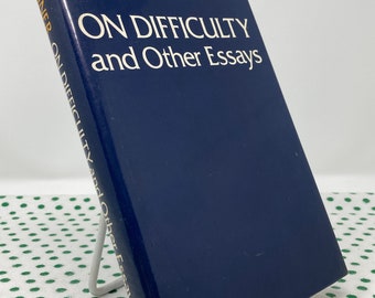 On Difficulty and Other Essays by George Steiner vintage hardcover