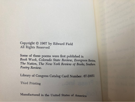 Variety Photoplays Poems by Edward Field Vintage Softcover - Etsy