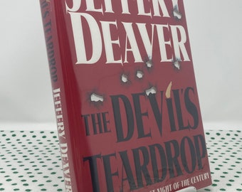 SIGNED The Devil’s Teardrop by Jeffery Deaver 1st Edition vintage hardcover