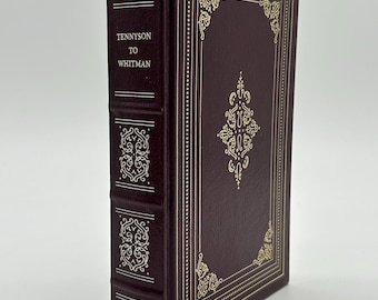 De Tennyson a Whitman, libro antiguo de tapa dura encuadernado en cuero, The Harvard Classics
