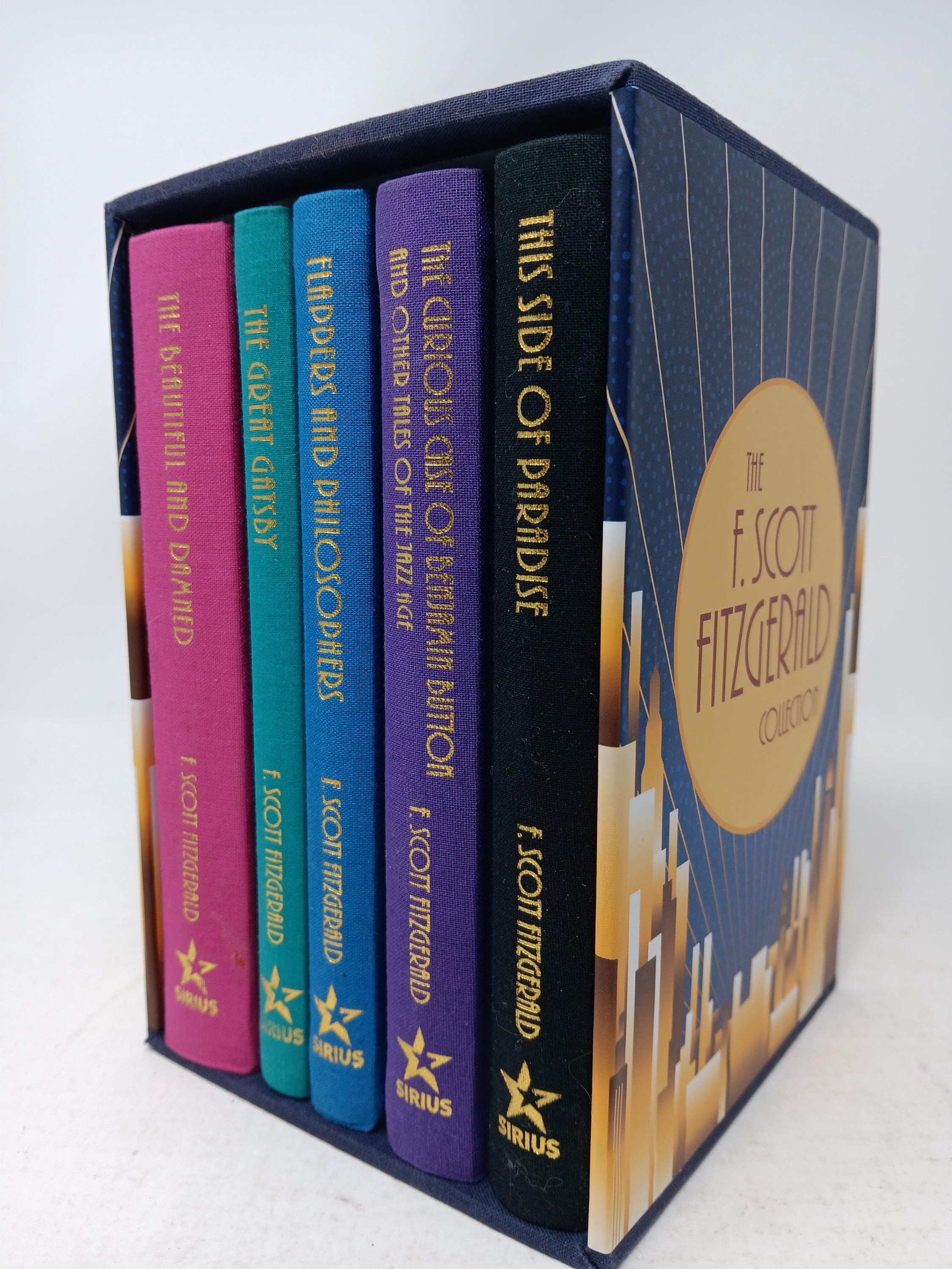 F. Scott Fitzgerald Collection box set hardcover books in slipcase The Great Gatsby, This Side of Paradise, Flappers and Philosophers etc