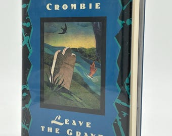 SIGNED Leave The Grave Green by Deborah Crombie vintage hardcover mystery book 1995