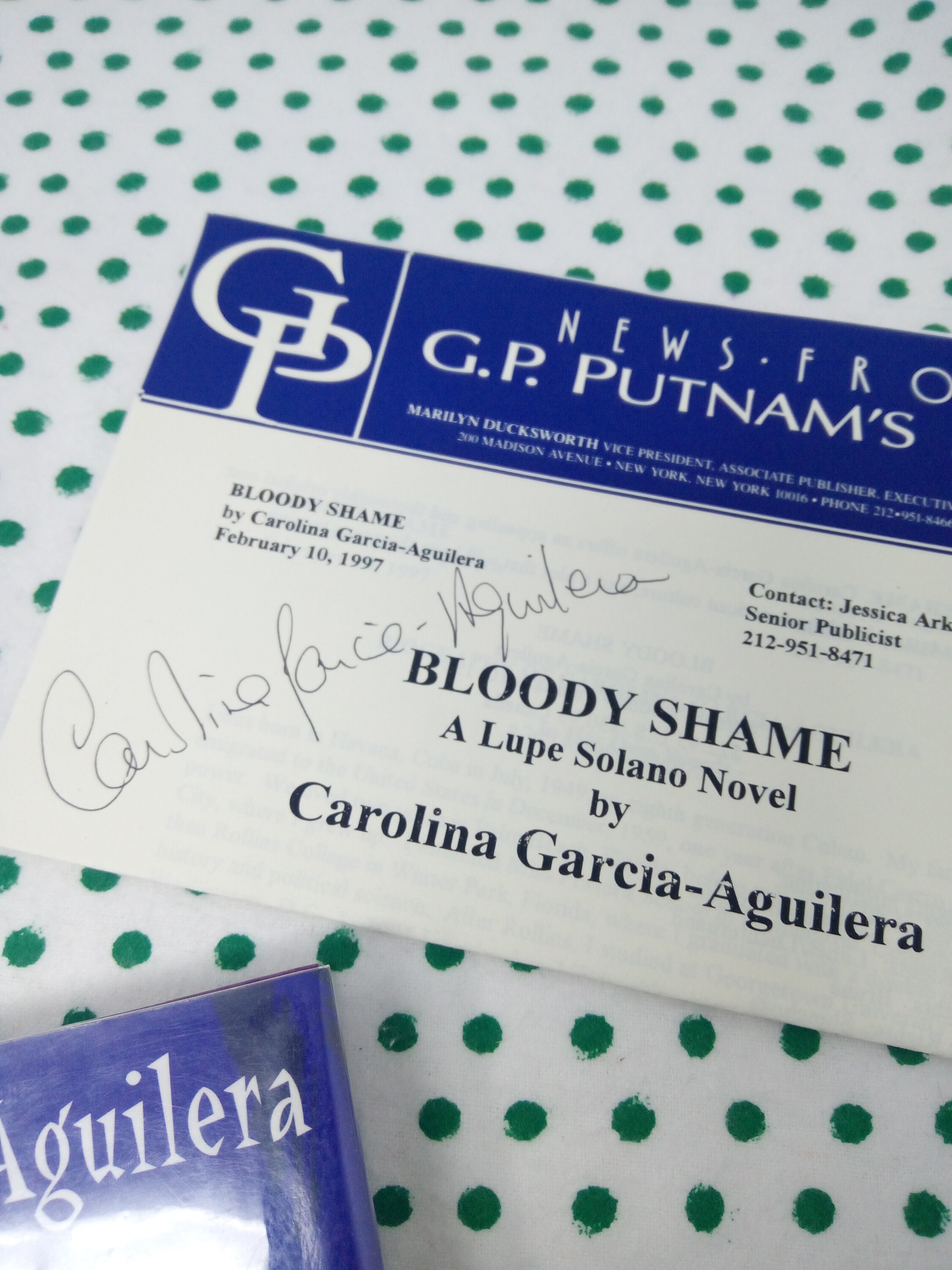 SIGNED Bloody Shame A Lupe Solano Mystery by Carolina Garcia-aguilera 1st  Edition Hardcover - Etsy Israel