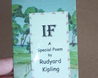 IF, a Special Poem by Rudyard Kipling  2005 * MINIATURE BOOK *  Ideal gift for a New Adventure * Pocket Wallet Sized Keepsake, New Vintage