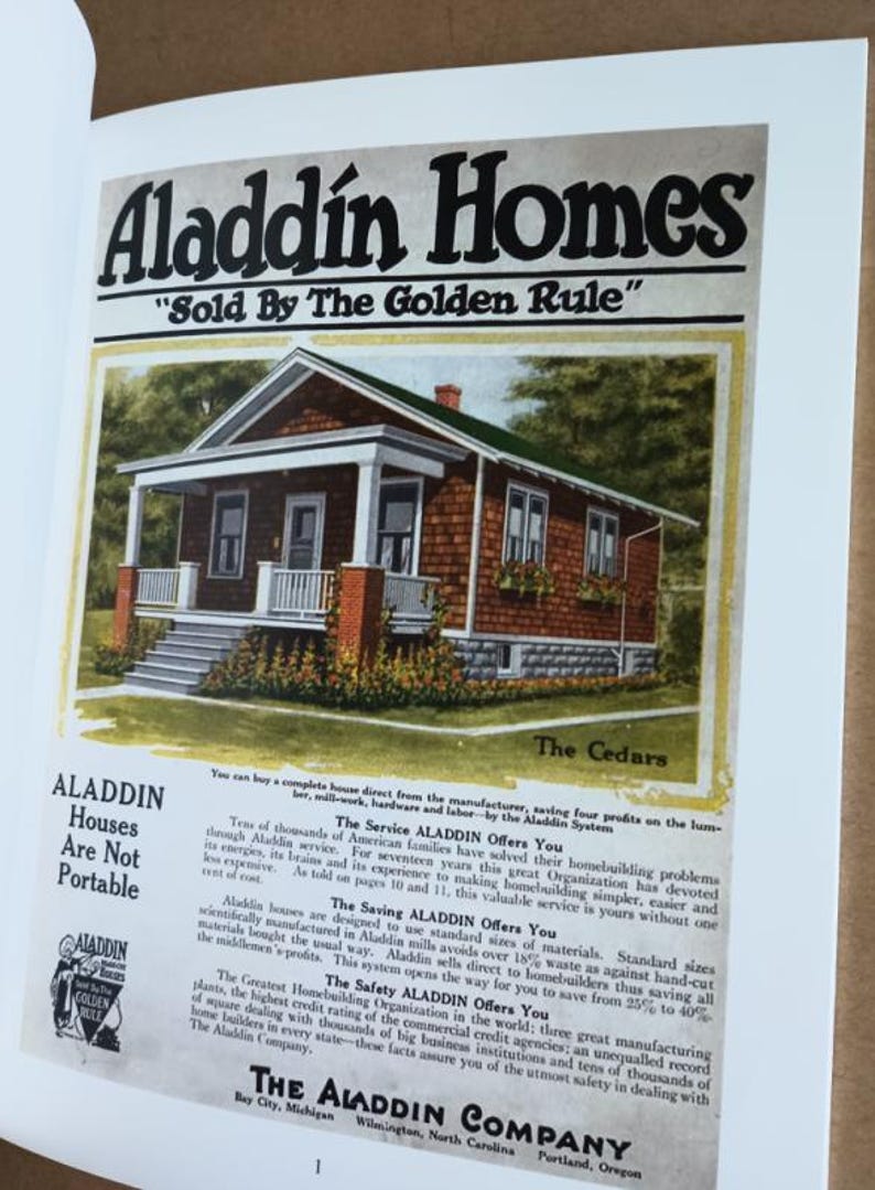 Aladdin Homes (1923) Model HOME Catalog Homecraft CRAFTSMAN California