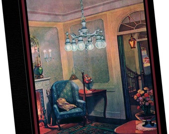 Lightolier (1924) After Sunset, Lightly, de charme van een goed verlichte kamer. HOME Lampen, armaturen * Handelsvoorbeeldcatalogus, verzamelaarsgids