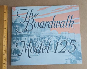 Boardwalk Model 125 Flyer (1923) Reading Railway * Trains to the Sea * Railroad * Folded advertisement Passenger Train Engine Ephemeral ad