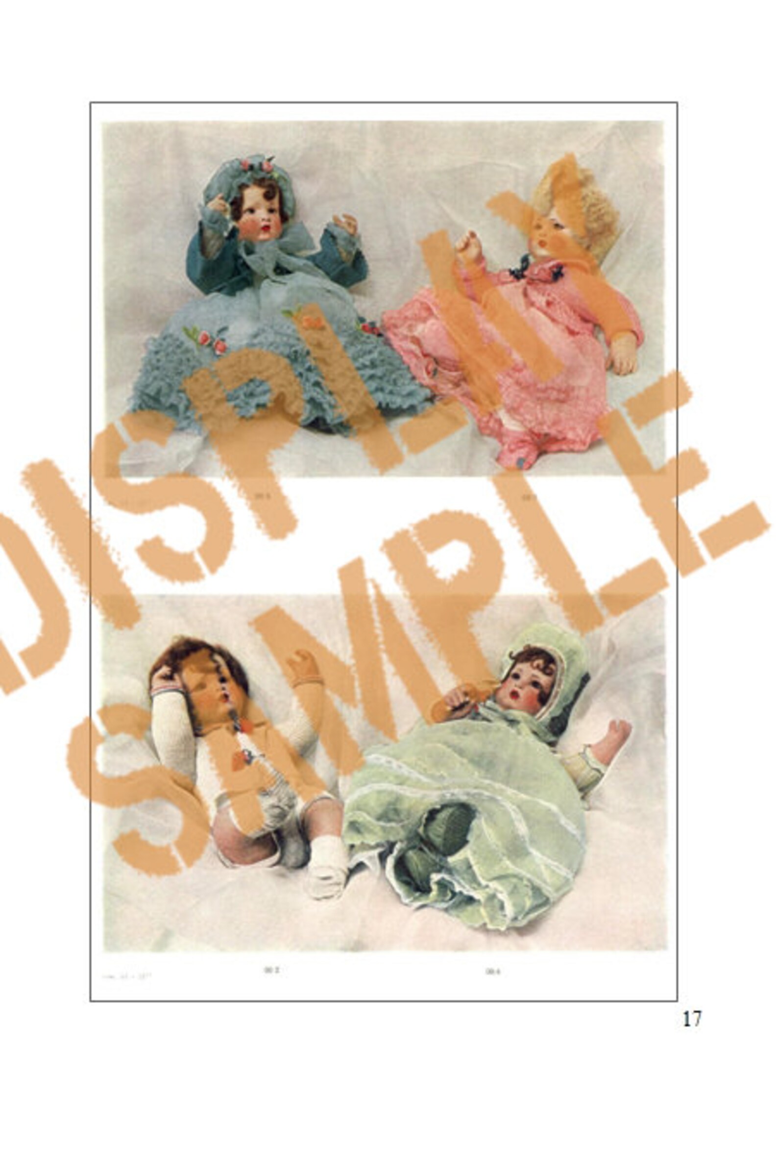Lenci, Prosperity Baby + Celluloid + Felt Dolls 1921 to 1938 Samples
