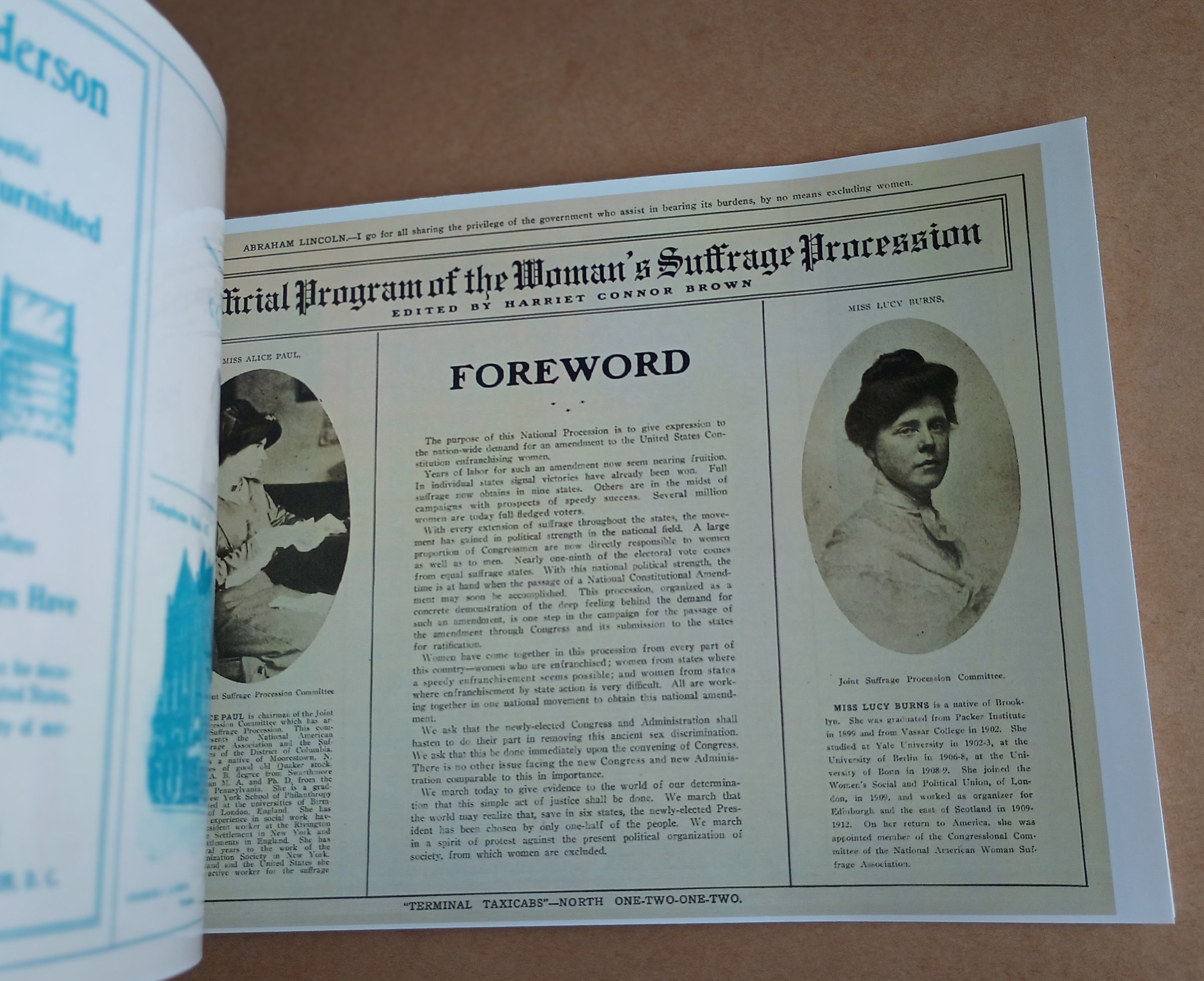 Suffrage Program Official Program Woman Suffrage Procession,washington D. C. March 13 ...