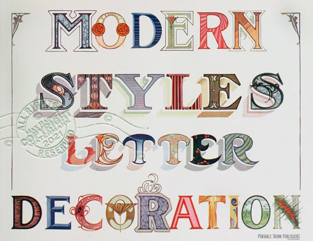 Love Letters, Modern Styles Letter Decoration (1917) Decorative ...
