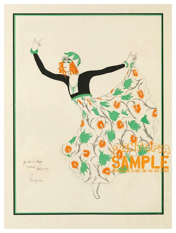 Walter Schnackenberg (1919) Maria Hagen * Art Print * Lenci Boudoir Lady ~  Frame Me ~~ Dancer Dancing in Costume Design Germany Burlesque - Etsy