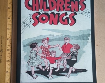 Belmont Music Co (1937) Children's Songs * Sheet music with Illustrations * Classics + Rhyming Folk songs.  Modern direct reprint book.