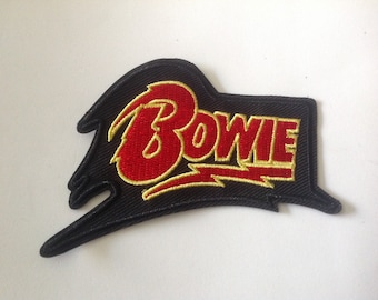 David Bowie Name Patch Music Artist Actor Glam Rock Band Iron On Applique