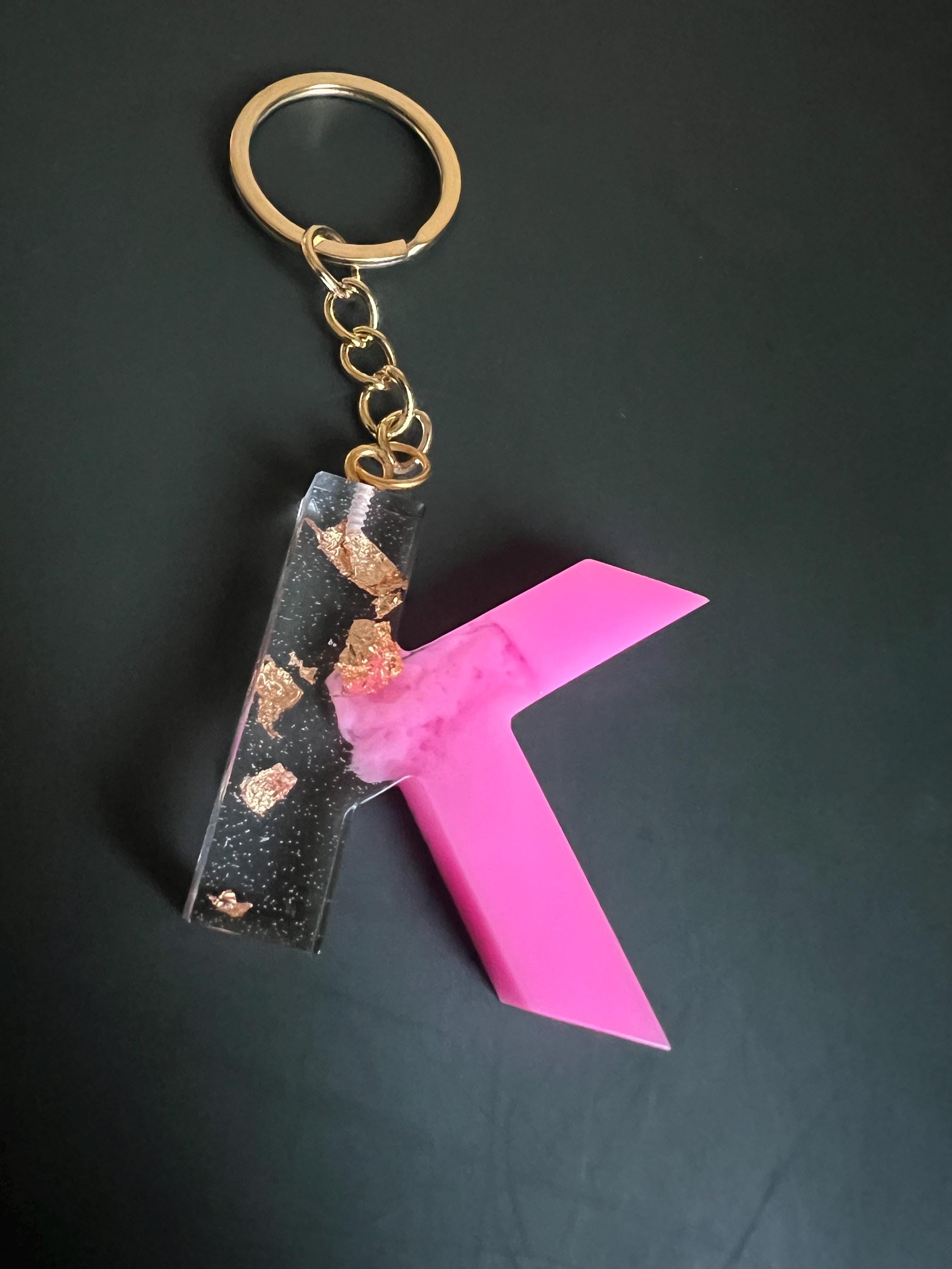Custom Initial Keychain - Etsy