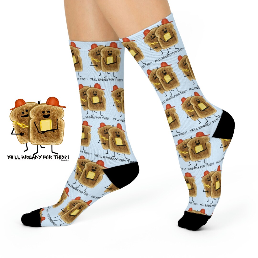 Funny Socks With Food & Weed Puns, Fun Socks for Women and Men