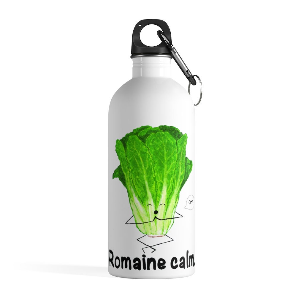 Funny Water Bottle Food Puns Steel Water Bottle Funny Pun Etsy