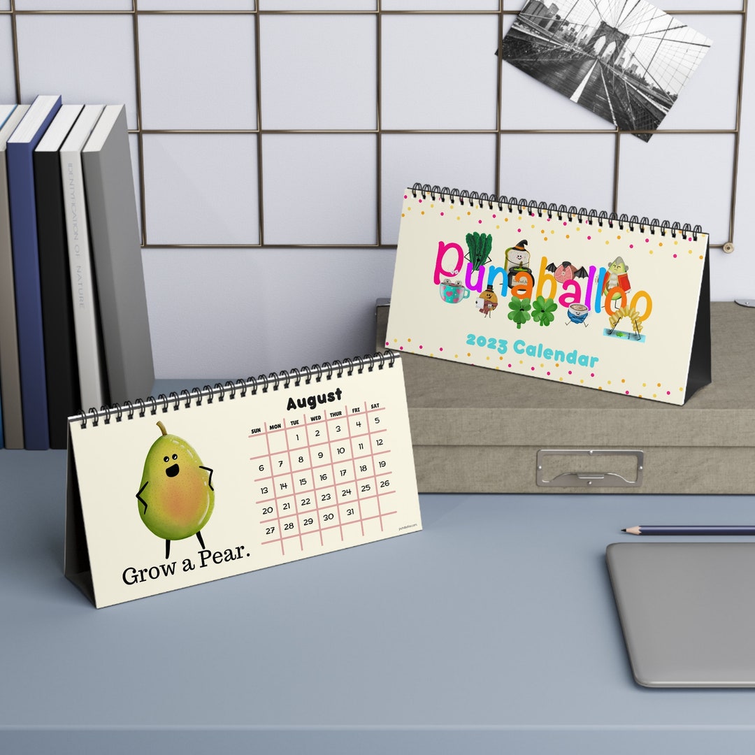 2023 Pun Desk Calendar Funny Monthly Calendar for Coworker Etsy