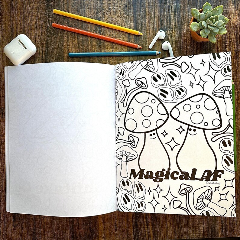 Punny Adult Coloring Book, Funny Food Pun Coloring Book, Vegetable Pun Gifts, Coloring Book for Vegans, Relaxing Friend Gift, Coloring Pages image 6