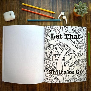 Punny Adult Coloring Book, Funny Food Pun Coloring Book, Vegetable Pun Gifts, Coloring Book for Vegans, Relaxing Friend Gift, Coloring Pages image 2