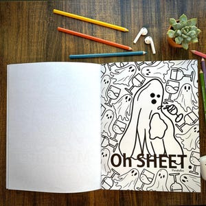 Punny Adult Coloring Book, Funny Food Pun Coloring Book, Vegetable Pun Gifts, Coloring Book for Vegans, Relaxing Friend Gift, Coloring Pages image 7