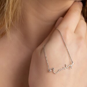 Bridal Necklace • Sterling Silver, Gold and Rose Gold • Dainty Name Necklace • Wedding Necklace • Personalized Handmade Gift
