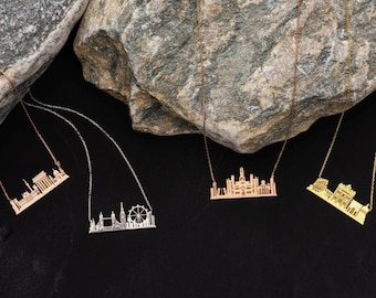 City Necklace • Custom Sterling Silver Necklace • Birthplace Necklace • Travel Necklace • Perfect Travel Lover Gift •Unisex Birthday Gift