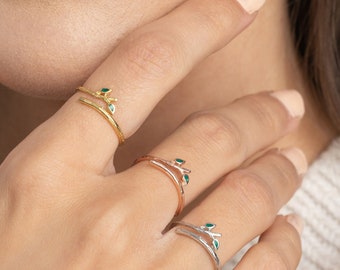 Dainty Laurel Ring • Gift Peace Ring • Olive Leaf Open Band Ring • Good Luck Ring • Vine Leaf Band • Nature Ring • Everyday Ring • Twig Ring