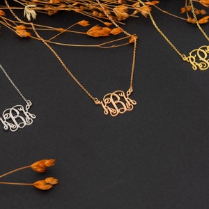Monogram Necklace • Dainty Monogram Jewelry • Initial Necklace • Monogrammed Necklace • Personalized Jewelry • Personalized Monogram
