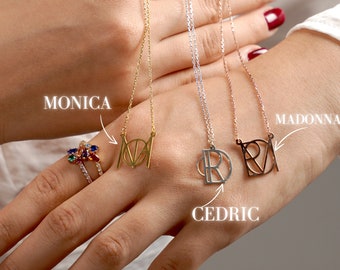 Unique Design Name Logo Necklace • Custom Logo Necklace •  Handmade Name Necklace Logo • Personalized Name Necklace • Mom's Gift