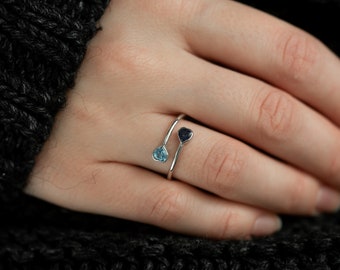Two Stone Ring Etsy