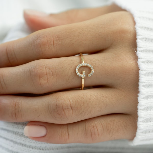 Letter Ring - Etsy