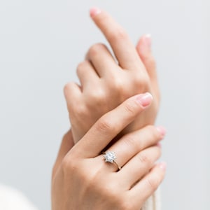 Star Diamond Ring • Engagement Ring • Floral Ring • Sunburst Ring ...