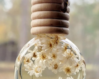 Flower Car Diffuser: Dried Botanicals | Scented Air Freshener | Rearview Mirror Hanging | Car Decor