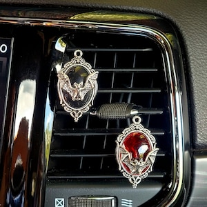 Gothic Bat Car Air Freshener Vent Clip: Witchy Halloween Charm