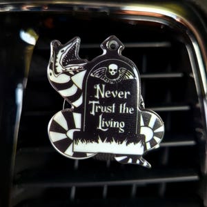 Gothic Snake Car Vent Clip: Never Trust The Living, Halloween Air Freshener