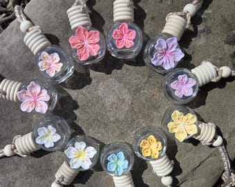 Hibiscus Car Diffuser: Scented Air Freshener | Rearview Mirror Hanging | Car Decor