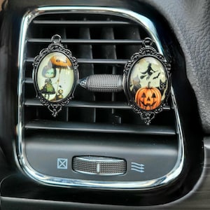 Halloween Pumpkin Car Vent Clip: Spooky Gothic Air Freshener