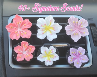 2 Hibiscus Flower Car Vent Clips | CAR AIR FRESHENER | Car Charms | Car Essential Oil Diffuser