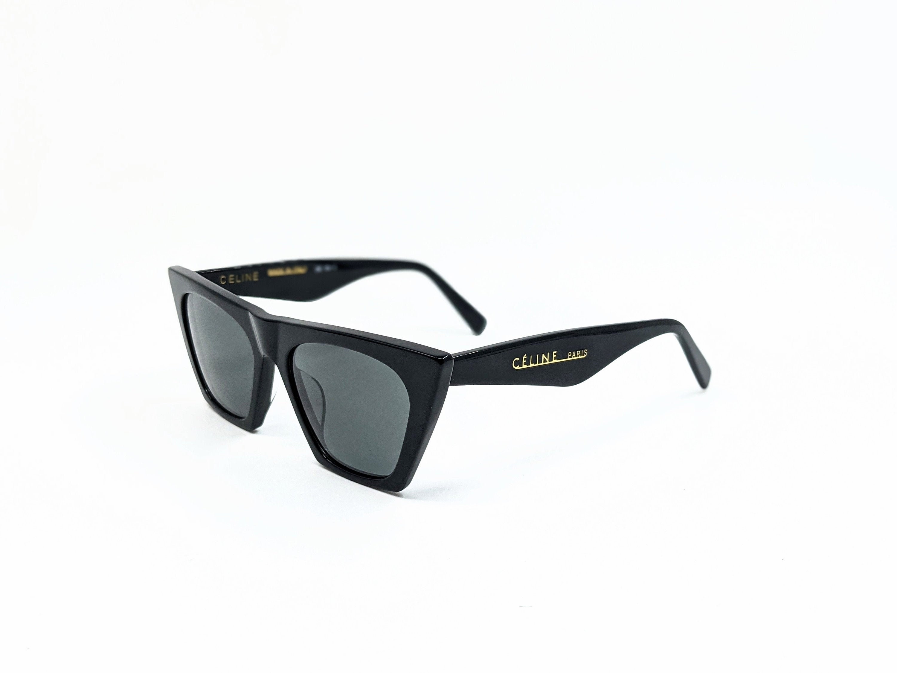 Celine  acetate Sunglasses CL41468/S 807IR  / Women Cat Eye Square Bl…