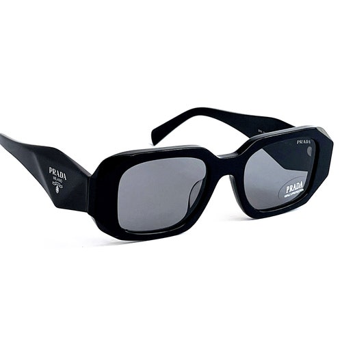 Prada Unisex Sunglasses SPR17W Black Frame Black Lens Etsy