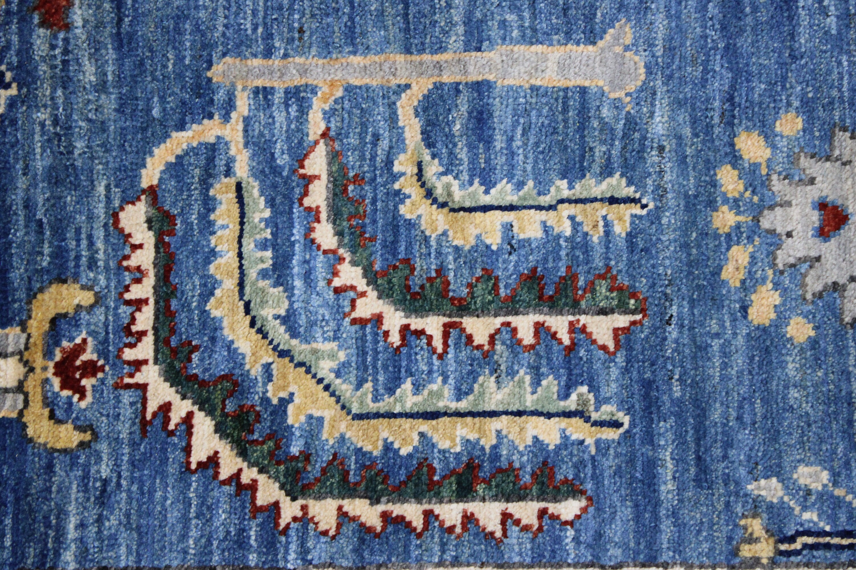 6x9 Cyprus Tree Design Rug Blue Hand Knotted Rug Dining Etsy