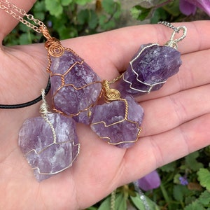 Amethyst Necklace Amethyst Pendant Crystal Necklace Crystal Jewelry image 2