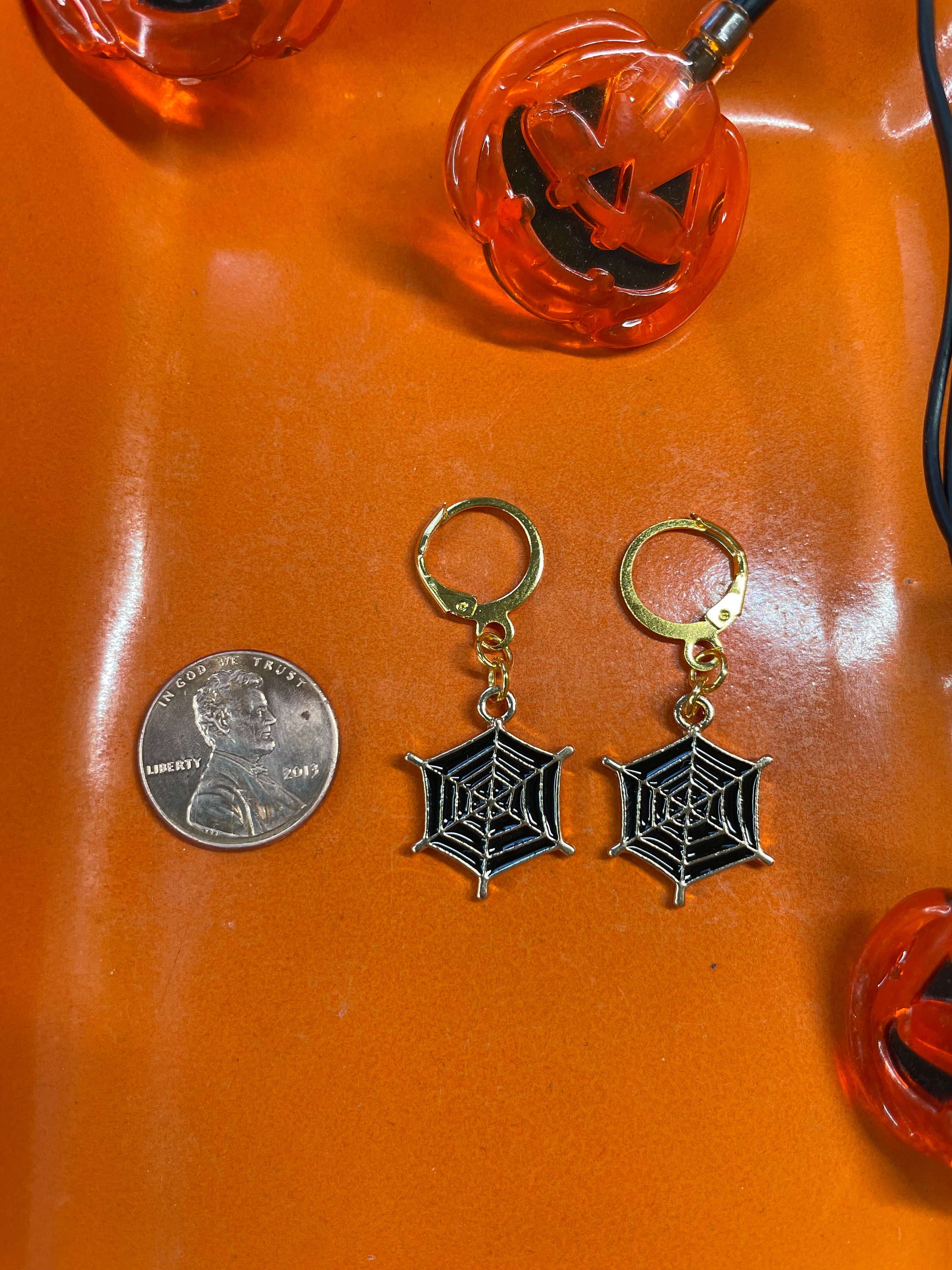 Orecchini ragnatela / Accessori di Halloween / Orecchini di Halloween / Gioielli ragno / Accessori autunnali - Italia