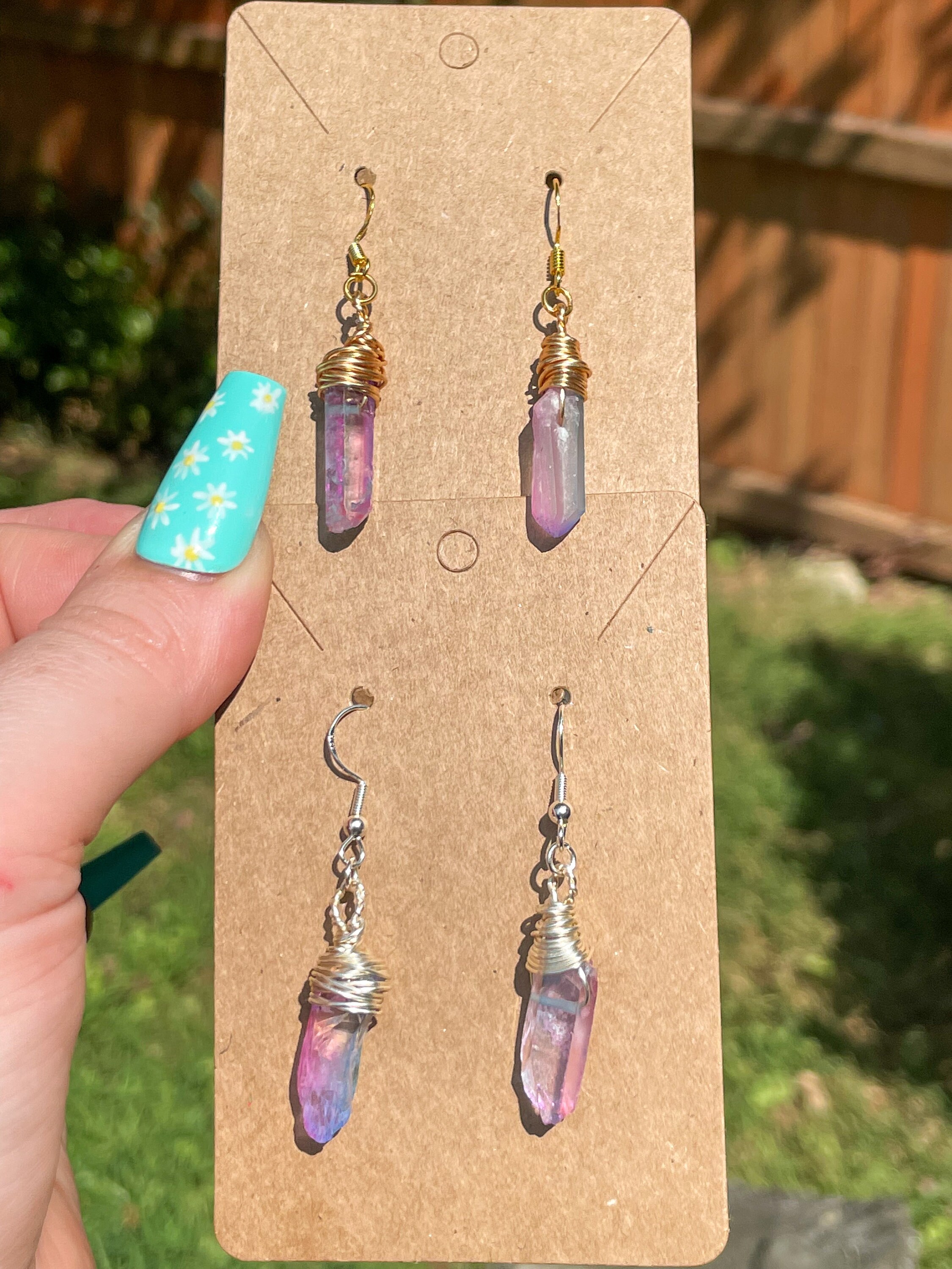 【BLACKPURPLE】5p  Crystal Point Earrings iap_640x640.