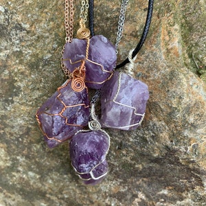 Amethyst Necklace Amethyst Pendant Crystal Necklace Crystal Jewelry image 7