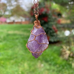 Amethyst Necklace Amethyst Pendant Crystal Necklace Crystal Jewelry image 5