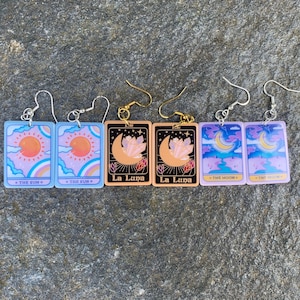 Tarot Card Earrings | Witch Jewelry | Tarot Card Jewelry | Witch Earrings